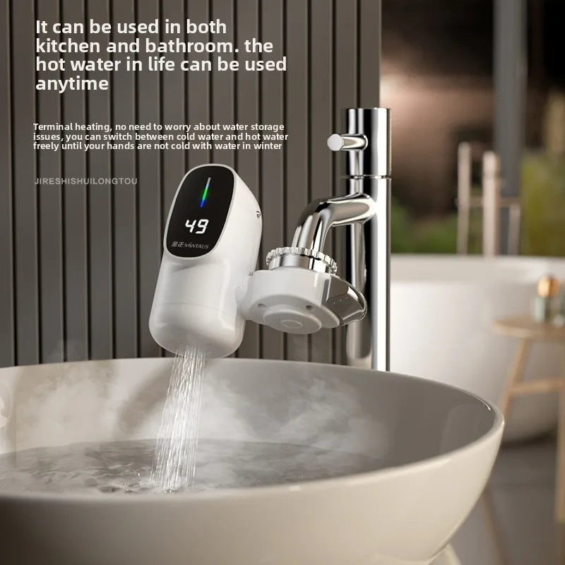 Instant Electric Hot Water Heater Kitchen Faucet Adapter Fast Heating Tap Digital Display Water Heater Bathroom Accessories