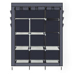 69" High-leg Non-woven Fabric Assembled Cloth Wardrobe Gray