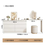 Luxury Dressing Table Drawer White Makeup Mirror Corner Desk Dresser Table Cabinet Organizers Storage Penteadeira Home Furniture