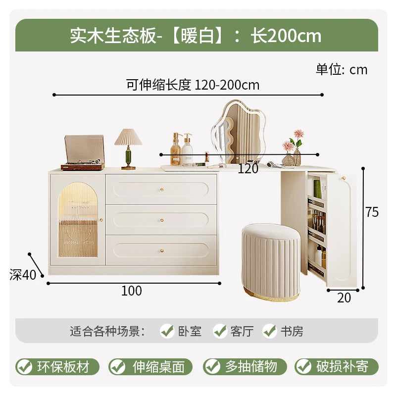 Minimal Bedroom Dresser Drawers Green Desings Modern Wooden Dressing Table Makeup Mirror Women Comoda Pra Quarto Salon Furniture