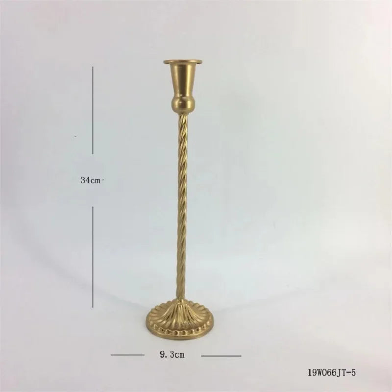 Single Headed Metal Candlestick Romantic Wedding Decorations Iron Art Candle Holders Living Room Candlelight Dinner Decoration