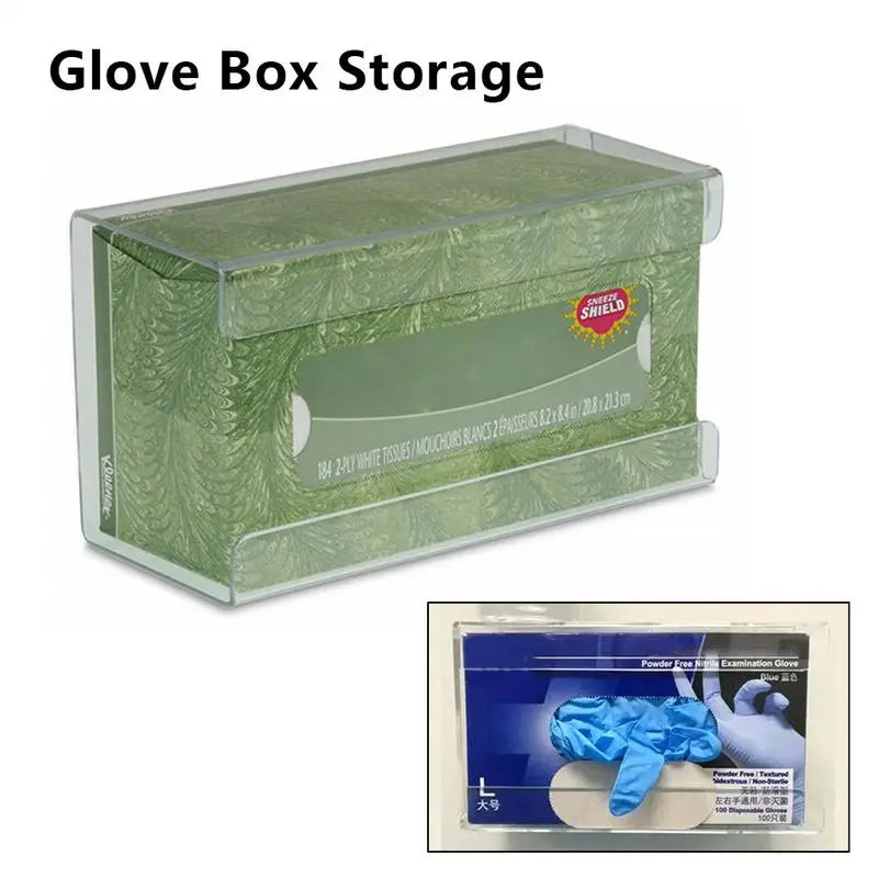 Tissue Box Wall Acrylic Glove Box Holder Wall Mounted Healthcare Food Service Dentist Disposable Glove Stoarge Rack