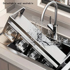 Stainless Steel Kitchen Spice Rack Wall-Mounted Multi-Functional Spice Rack Box Jar Kitchen Storage Home Organizador De Cocina