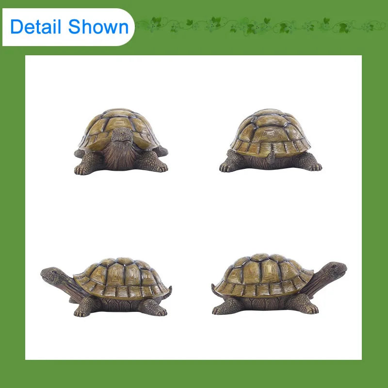 Cute Decorative Turtle Resin Tortoise Outdoor Garden Pond Fish Tank Bonsai Animal Sculpture For Home Garden Decor Ornament