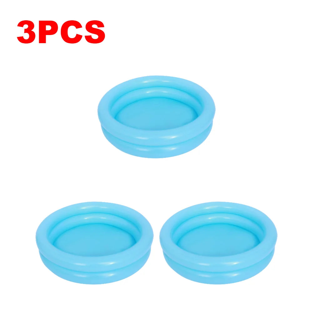 1-6PCS Baby Inflatable Swimming Pool Toddlers Round Blow Up Bathtub Children PVC Ball Pool Indoor Outdoor Swimming Accessories