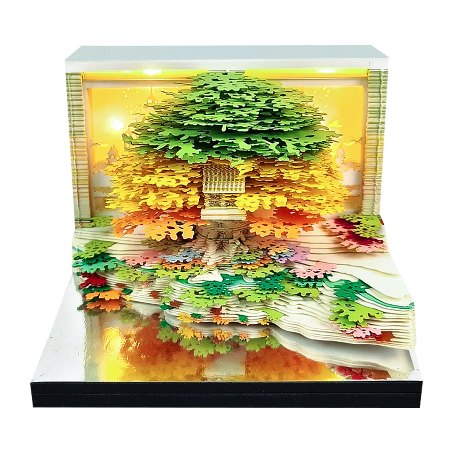 Omoshiroi 3D Calendar 2026 Mushroom 3D Notepad Led Memo Pad Note Paper Art 3D Sticky Note Blocks Office Accessories Novelty Gift