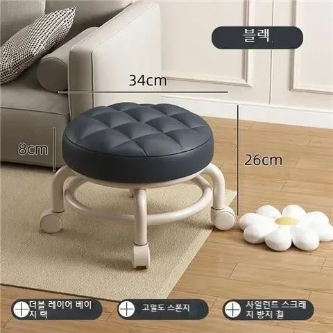 Pulley Stool, Household Universal Wheel, Silent Wheel, Rotating Floor Cleaning Pulley, Taking Children To Learn How To Walk