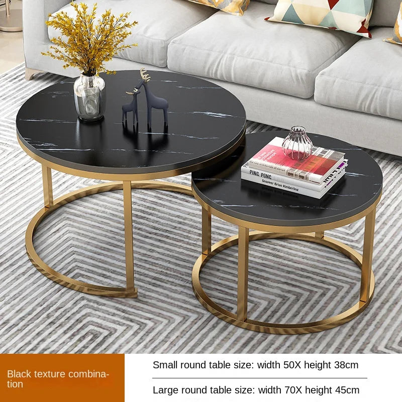 Nordic Simple Coffee Table Modern Creative Home Round Coffee Table Living Room Advanced Sense Iron Art Light Luxury Size Circle