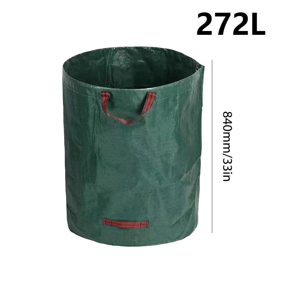 60L-500L Reusable Garden Bag Large Capacity Leaf Sack Light Trash Can Foldable Garden Garbage Waste Container Storage Bag