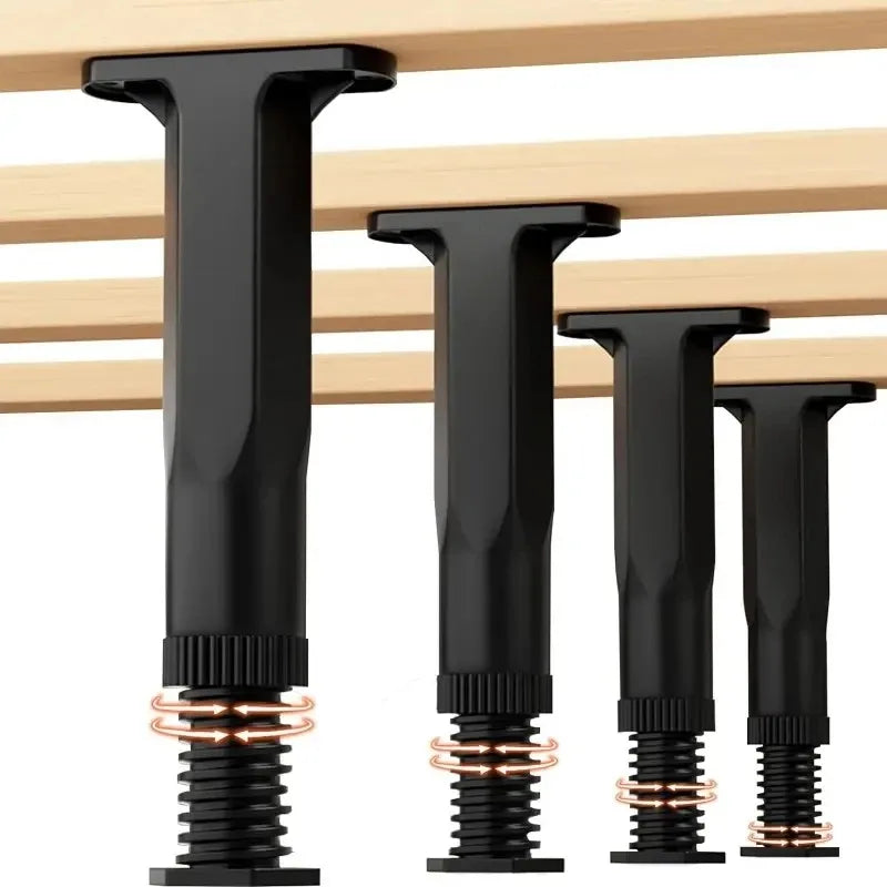 4-Pack Adjustable Bed Support Legs,5.9-11 Inch Height Range,Fits King&Queen,Easy Install,Sturdy Support,No Electricity Needed