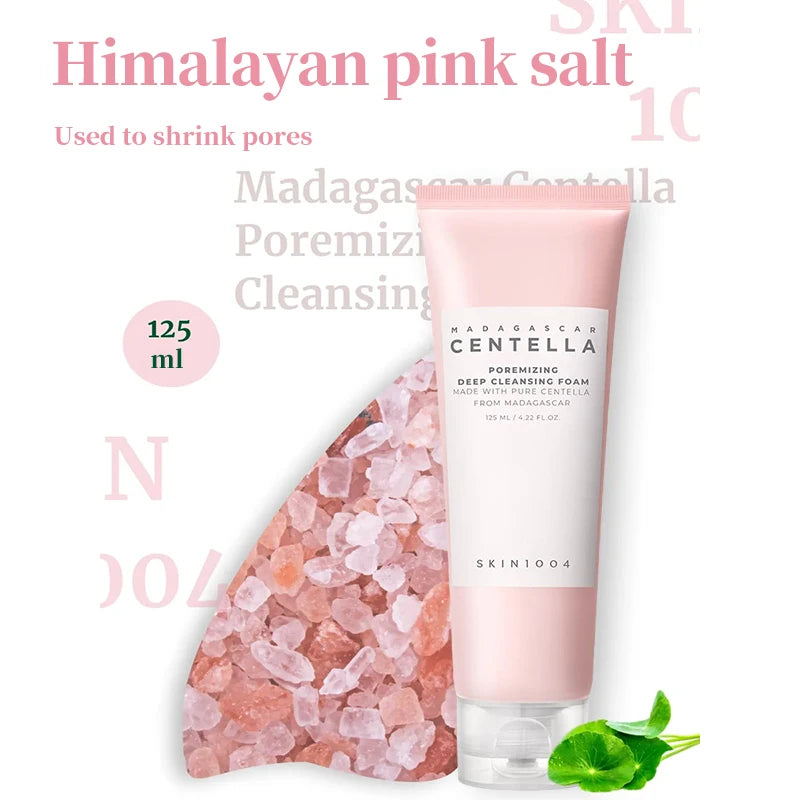 Korean Centella Pink Salt Skincare Set: Toner, Serum, Cleanser & Cream