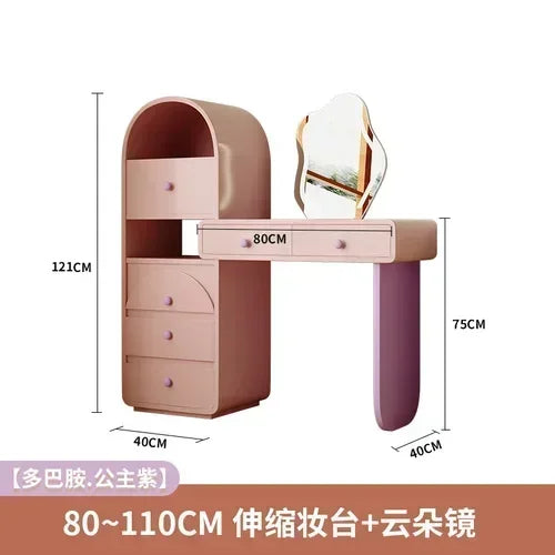 Storage Stool Dressing Table Mirrors Women Minimalist Jeweler Dresser Makeup Stand Tocador De Maquillaje Home Decoration
