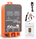 5-10KM Electric Fence Energizer 2.5 Joule With LCD Display 12V Energizer Controller for Farm Livestock Cows Cattle Horse