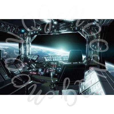 MOON.QG Baby Shower Boy Birthday Party Universe Cockpit Backgrounds for Photographs Spaceship Backdrop Photo Studio Photozone