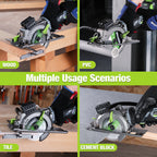 WORKPRO 20V Cordless Electric Circular Saw - 115mm Blade, Laser Guide for Wood & Tile | AlluCanFind