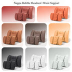Advanced Sensory Bubble Cotton Car Headrest Anti-Stain Leather Neck Pillow And Waist Cushion Set for Mazda MX5 CX3 CX8 MX-5 CX30