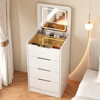 Modern and Simple Small Dressing Table Girly Style Integrated Multi-functional Dresser + Cabinet + Stool for Bedroom