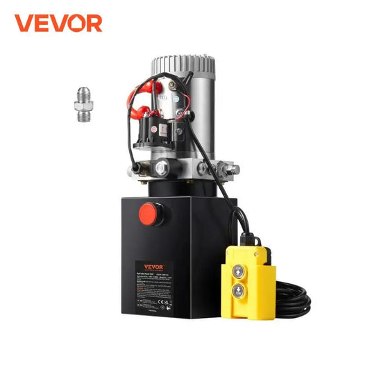 SucceBuy Hydraulic Pump 4/10/20 Quart Hydraulic Power Unit Single Acting Dump Trailer Pump DC 12V Hydraulic Pump for Car Lifting