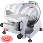 VEVOR 240W Commercial Meat Slicer Electric Deli Food Slicer "10" Carbon Steel Blade Electric Food Slicer Kitchen Appliances