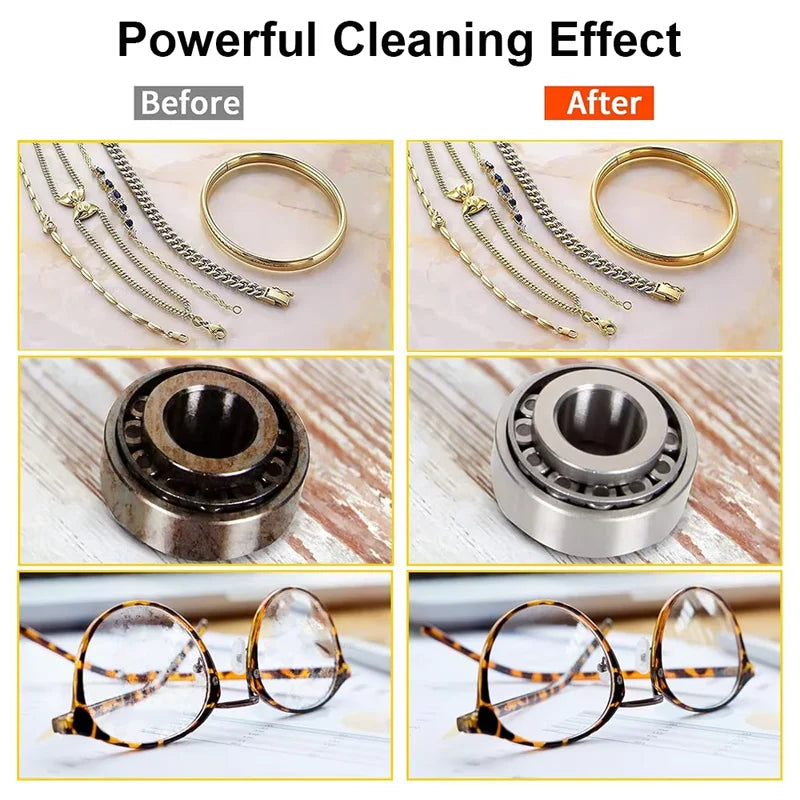 40kHz Ultrasonic Cleaner 0.8L Ultra Sonic Cleaner with Timer Ultrasonic Jewelry Rust Removal Cleaner Ultrasonic Cleaning Machine