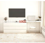 Minimalist bedroom dresser, storage cabinet, retractable bedside chest of drawers, dressing table, folding mirror