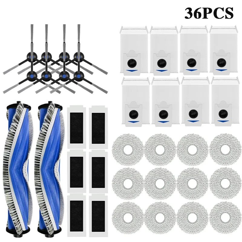 ECOVACS DEBOT T30S / T30S COMBO / T30S PRO / T30S PRO OMNI Vaccum Cleaner Mop Dust Bag MainSide Brush Filter  Accessories