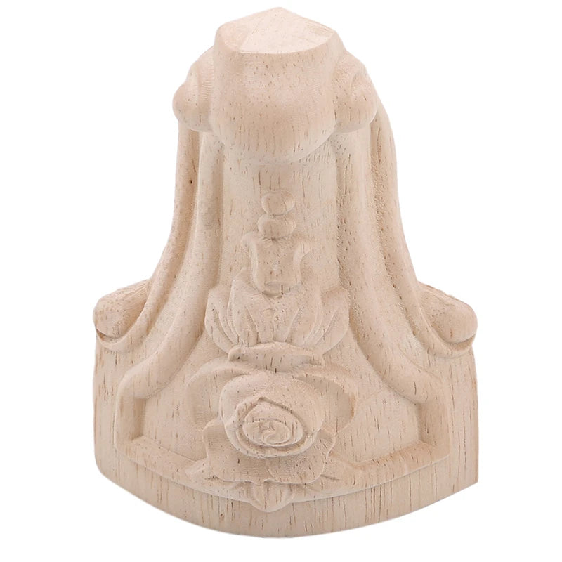 4pcs European Style Solid Wood Carved Furniture Foot Legs TV Cabinet Seat Feets Vintage Home Decor Decoration Accessories