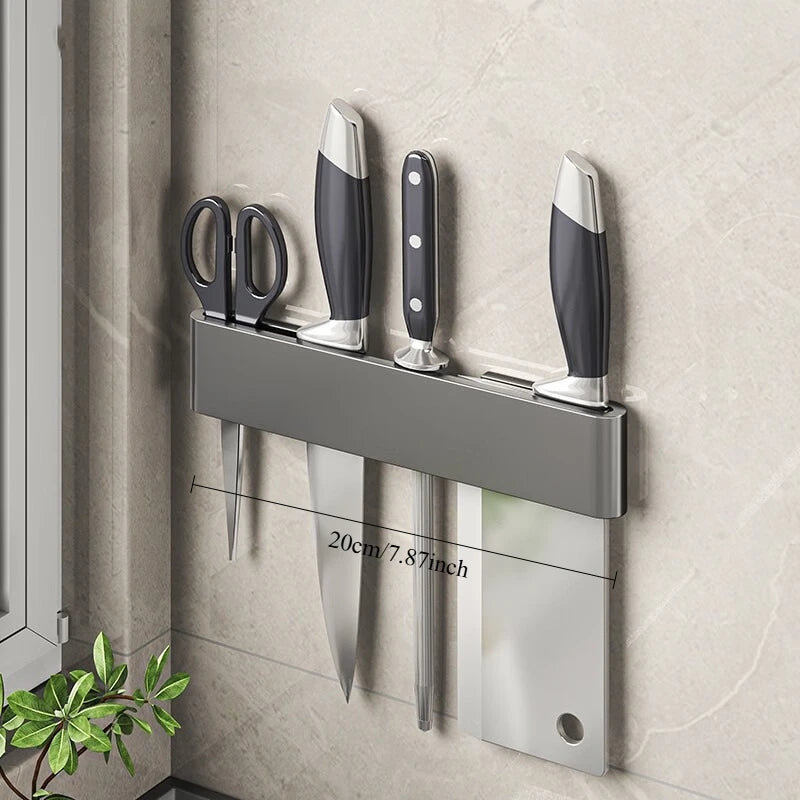 Kitchen Multi-Functional Storage Rack，Knife Holder Wall-Mounted Simple Knife Holder Storage Kitchen Knife Knife Inserting