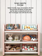 Baby Toy Storage Cabinet Classification Organization Storage Box Sundries Storage Bookshelf Cabinet for Living Room & Bedroom