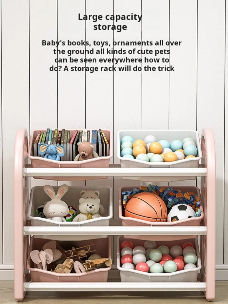 Baby Toy Storage Cabinet Classification Organization Storage Box Sundries Storage Bookshelf Cabinet for Living Room & Bedroom