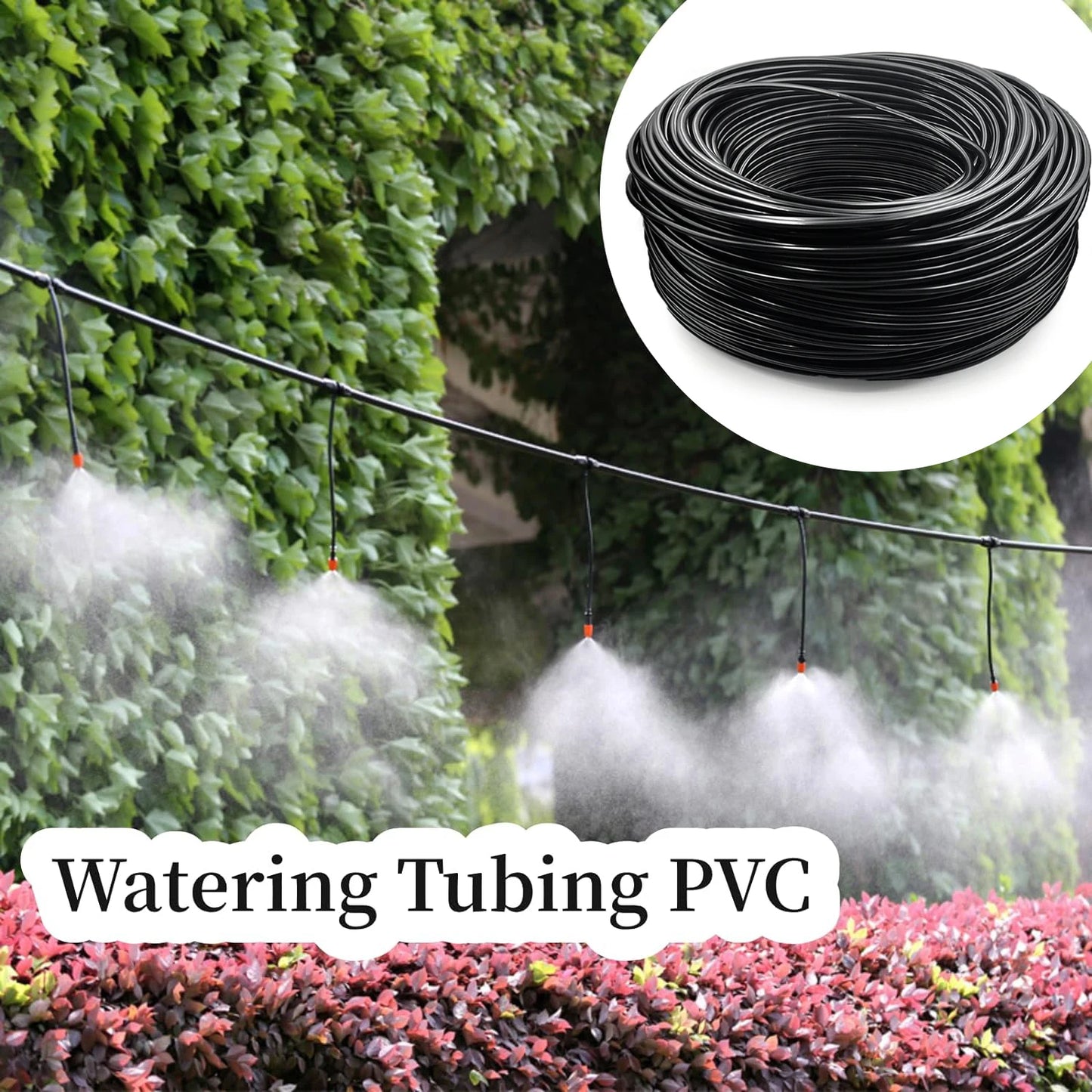 DIY Arbitrary Length 10M/20M/30M... Garden Hose 4/7mm Watering Irrigation System Supplies PVC Micro Drip Pipe Adjustable