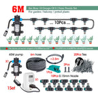 110-240V 45W Self-priming Pump Garden Greenhouse Plants Micro-Irrigation Kit Rapid Insertion 0.15MM Spray Nozzle Watering System