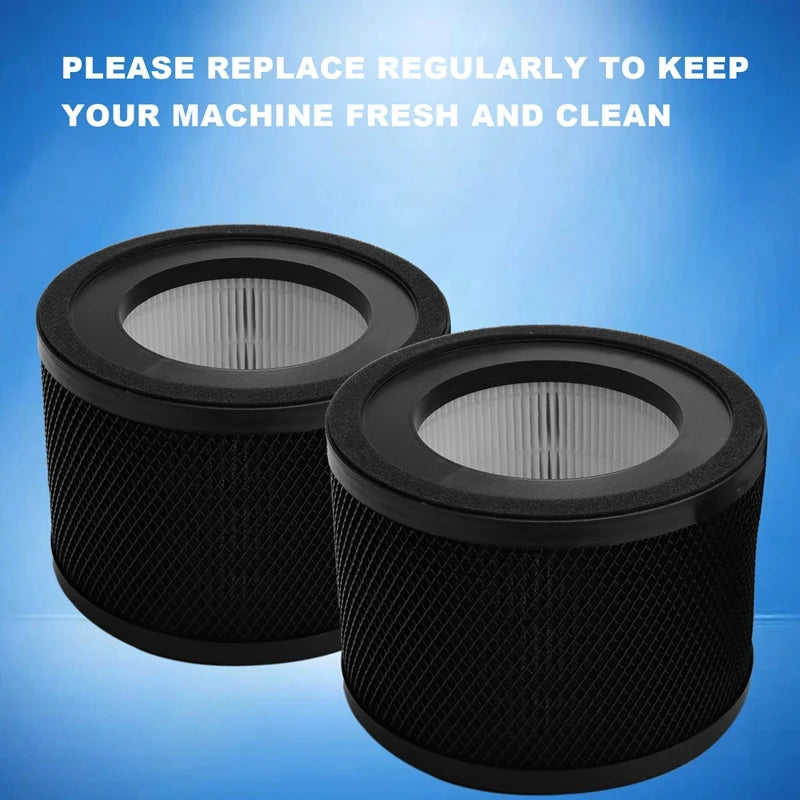 2-Pack Replacement TRUE HEPA Filters Compatible For Taotronics TT-AP001 And VAVA VA-EE014 Air Purifiers