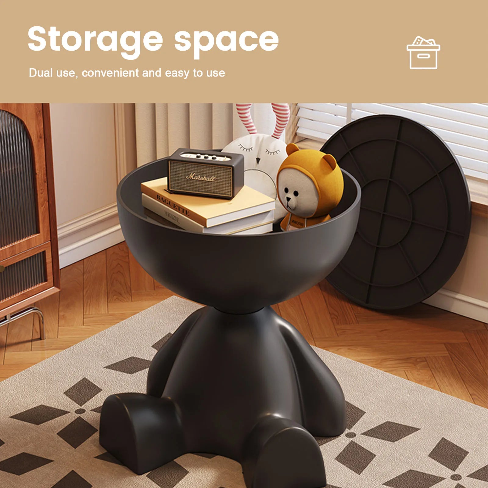 Modern Round Matte Coffee Table - Side Table & Nightstand