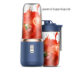 HOMEFISH 2PCS Juice Extractor Juice Cup Portable Rechargeable Small Juice Cup Home and Outdoor Multifunctional Juice Mixing