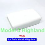 For Tesla Model 3 Y 2023 2025 Armrest Protector Box Cover White Soft TPE Center Console Panel Pad M3H Highland 2024 Accessories