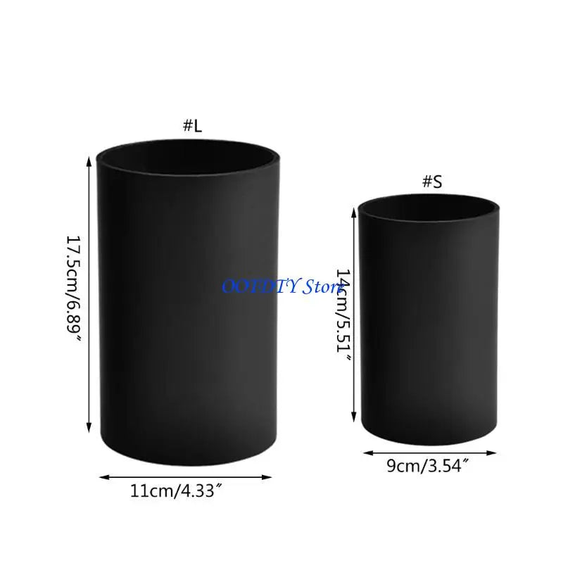 367A Kitchen Utensil Holder Black Plastic Storage Tableware Drying Canister