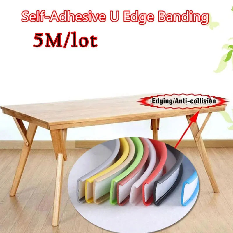 5M/Lot Car Door Protector U Shaped Furniture Cabinet Door Edge Guards Strip Rubber Moulding Sealing Scratch Protector Strip