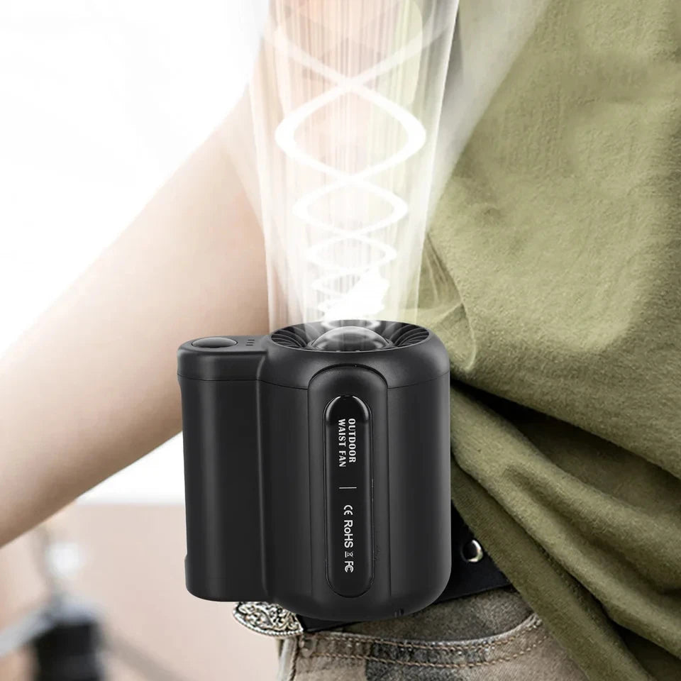 Portable Rechargeable Waist Fan Mini Personal Summer Cooling Fan For T