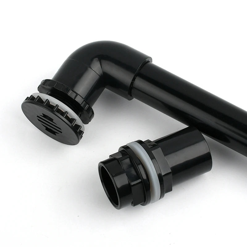 20-63mm Black PVC Pipe Connectors Ball valve Three-way Direct Garden Water Aquarium Fish Tank Drainage Tube Fittings Accessories
