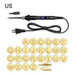 Wood Burning Tool Pen with Burning Tips Kit 26 English Letters Carving Pyrography Pen Tips Stencil Soldering Iron for Woodworkin