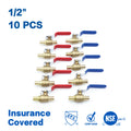 KING SMART Crimp/F1807 PEX 1/2" Full Port PEX Ball Valve; for Hot and Cold Water System; 10Pcs/Case; 80410
