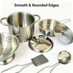 Mini Stainless Steel Kitchen Toy, Small Toy House Cooking Utensil Set, Children's Puzzle Kitchen Experience Toy