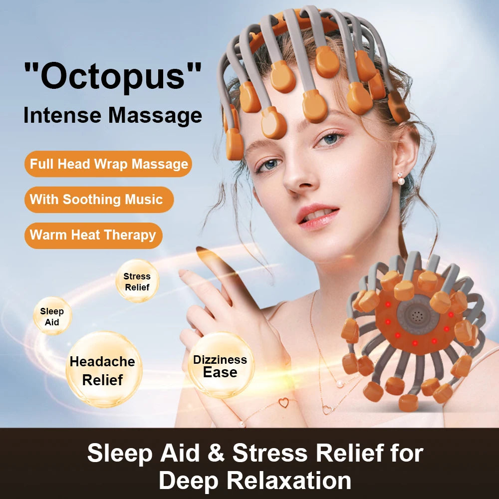 20-Claw Electric Octopus Head Massager