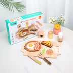 Wooden Kitchen Toys Pretend Play Set Cut Meat Vegetables Simulation Kitchen Playhouse Game Montessori early Educational Toys