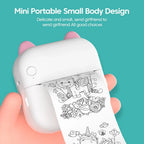 Portable Mini Thermal Photo Printer Cordless Label Printer Rechargeable Design Compact for Text Photos and Symbols for Printing