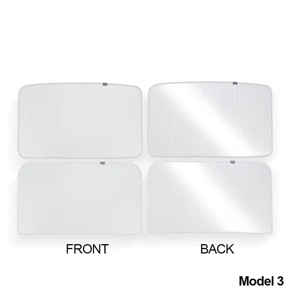 2Pcs Car Glass Roof Sunshade Front Rear Open Sunroof Windshield Shade Net UV Protection Interior Cover For Tesla Model 3 Y