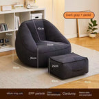 X&D Bean Bag Lazy Corduroy Comfortable Sofa Single Bed Tatami Bedroom Balcony Casual Lightweight Small Sofa Living Room 2024 New
