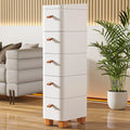 Narrow Space Storage Cabinet Drawer Style Kitchen Bathroom Multi-layer Organizer Shelf Insert for Tight Spaces Plastic Material