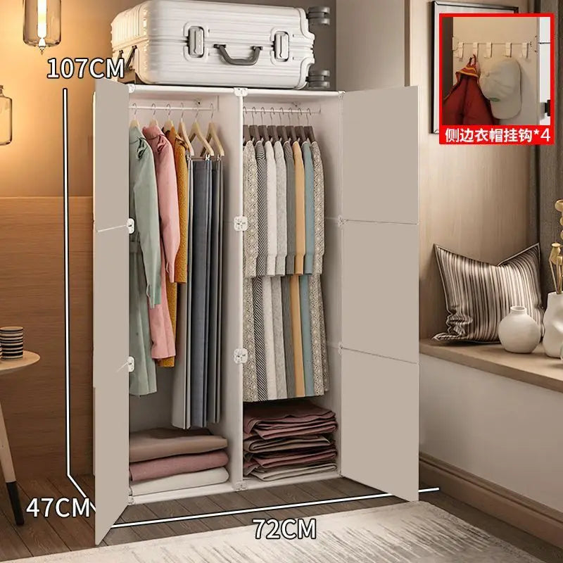 Storage Organizer Closet Partitions Cupboard Bedroom Clothes Wardrobe Shelf Foldable Living Room Guarda Roupa Salon Furniture